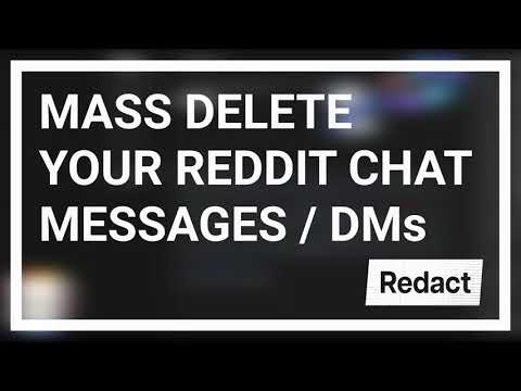 How to mass delete or clean up your Reddit Chat Messages / DMs easily.