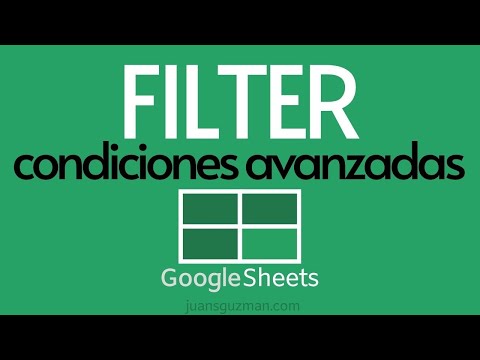 Condiciones avanzadas con FILTER en GOOGLE SHEETS - Función FILTER