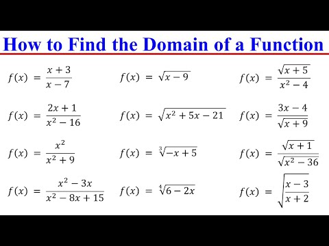 How to Find the Domain of a Function