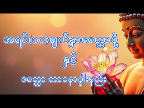 အရပ်(၁၀)မျက်နှာမေတ္တာပို့နှင့်မေတ္တာဘာဝနာပွါးနည်း(မင်းကွန်းဆရာတော်ဘုရားကြီး)