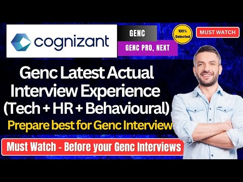 🔥Cognizant GenC Latest Interview Experience | Cognizant GenC, GenC Next, GenC Pro Tech+HR Questions