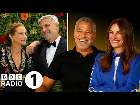 "George!!!" Julia Roberts and George Clooney on Batman's nipples, Ocean's 11 and Ticket to Paradise.