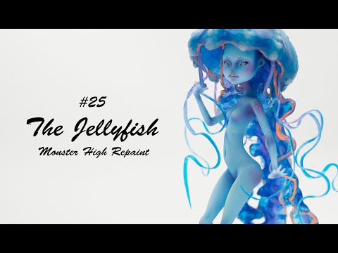 The Jellyfish - I made the prettiest, glowing in the dark, underwater creature - OOAK doll figurine