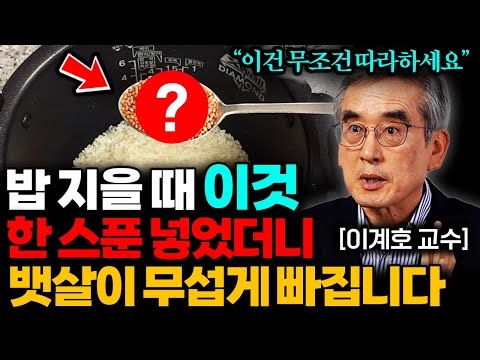 밥 할때 '이걸' 꼭 넣으세요! 혈관 속 지방 싹 사라지고 당뇨에 직빵입니다! (이계호 교수 3부)