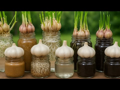 🧄5 Formas de Cultivar AJO en Agua - Rápido en Casa (cosecha de Hojas)
