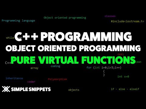 Pure Virtual Functions in C++ | C++ Programming tutorials for Beginners