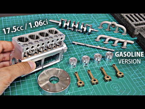 Miniature FLATHEAD Four Cylinder Engine Assembly & RUN!