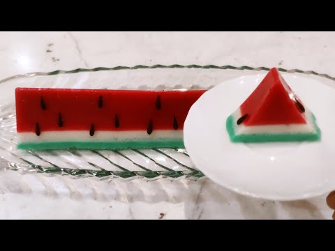 Make a Watermelon Jelly with Just 2 Gelatins & 1 Glass of Milk! 🍉