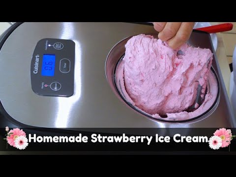 How to Make Homemade Strawberry Ice Cream | Cuisinart ICE-100 Compressor Ice Cream Maker