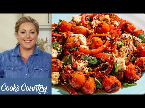 Cast-Iron Cherry Tomato Mozzarella Salad