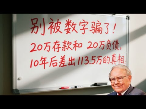 别被数字骗了!20万存款和 20万负债，10年后竟差出113.5万#2026kpss 危機 #查理芒格 #芒格 #財經