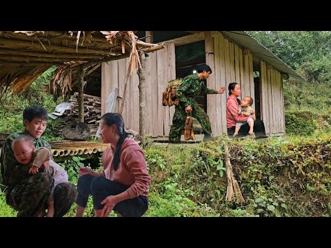 Bringing Wild Boar Meat Home to My Family | Peaceful Survival Life in the Wild