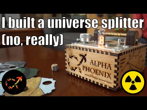 The muon-powered, universe-bifurcating, random number machine