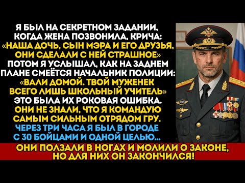 Начальник полиции унизил учителя, но через час ползал у него в ногах. Спецназ не прощает.