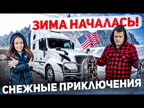 108 СНЕЖНЫЙ ШТОРМ и ПЕРВЫЕ ЦЕПИ Обвал рынка на Амазон ДАЛЬНОБОЙ ПО США Работа семьи с котом на траке