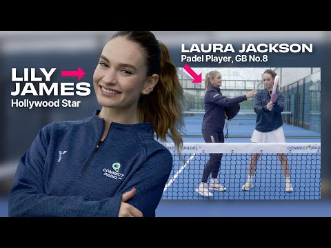 Hollywood Star Lily James Gets a Padel Lesson!