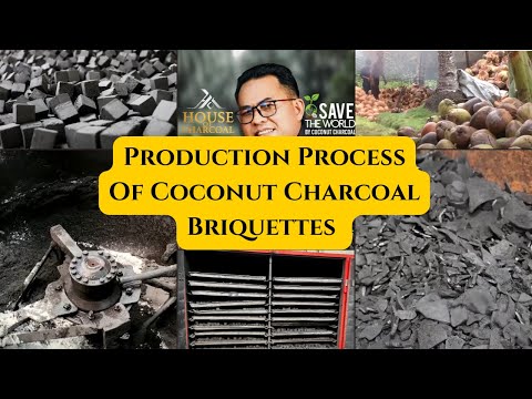 How To Make Coconut Charcoal Briquettes - Production Process Of Coconut Charcoal Briquettes
