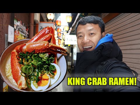 Japanese RAMEN NOODLE ALLEY & KING CRAB RAMEN in Sapporo Japan |