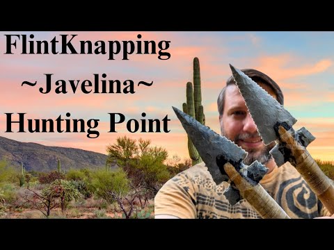Flint Knapping a Javelina Hunting Point