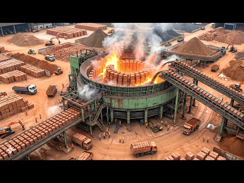Inside the MASSIVE Brick Factory – How Clay Becomes Strong Building Bricks (Full Process)