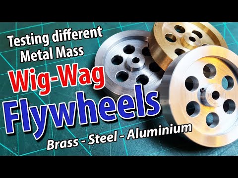 Testing Different Weight Flywheels on the Wig-Wag Engine using a Baker Fan #Wig-Wag #Baker-Fan