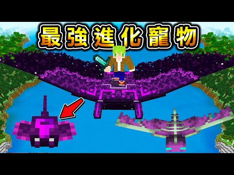 Minecraft 超大型魟魚！能夠馴養『最強能力的進化寵物』世界生存太萬能了！?