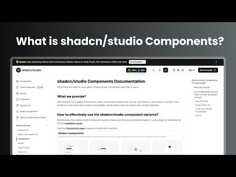 Getting Started with Shadcn Studio Components