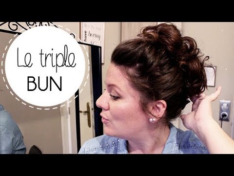 TUTORIAL | The Easy Triple BUN on Short/Medium-Length Hair | L.A Hairstyle Inspiration