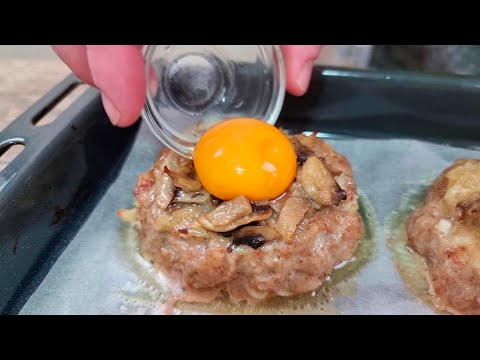 BESTES Gericht zum Mitnehmen! Bereiten Sie Ihr eigenes Rezept für Hackfleisch mit Pilzen zu!