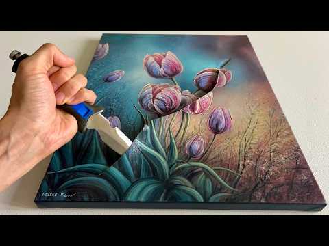 Cutting My Paintings To Create New Art