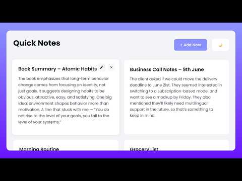 Build a Note Taking App with JavaScript (Beginner Project)