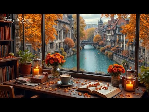 Warm Autumn Jazz Music To Relax ~ Gentle Jazz Piano Ambience, Rain Sound for Study, Work & Relax #2