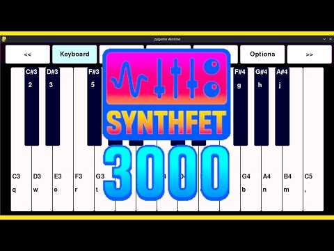 I made a (better) Synth (and Tracker) with Pygame CE an Python -  SynthFET 3000