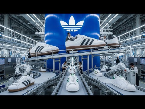 Inside the Modern Adidas Factory: Building Billions Dollar $ Shoes (Full Process)