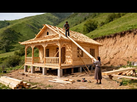 The young couple spent 2 years building a luxurious wooden villa in the forest | By @Dang Thi Mui