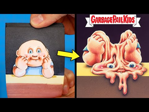 My Grossest Flipbooks Ever // Garbage Pail Kids 🤮 Part 2