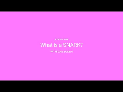 ZK Whiteboard Sessions - Module One: What is a SNARK? by Dan Boneh