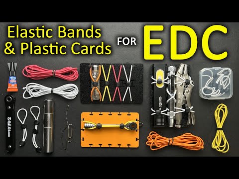 AWESOME! Mini EDC Kit Made From Elastic Bands & Plastic Cards: Amazingly Compact , Sturdy Design