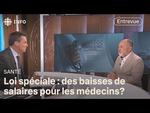 Christian Dubé défend sa loi spéciale et invite les médecins à discuter