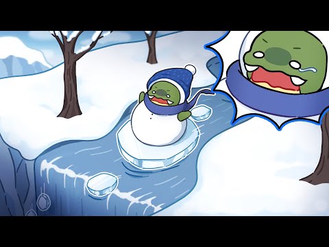 Snowman across the street