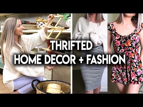 THRIFT WITH ME **HOME DECOR + CLOTHING HAUL**