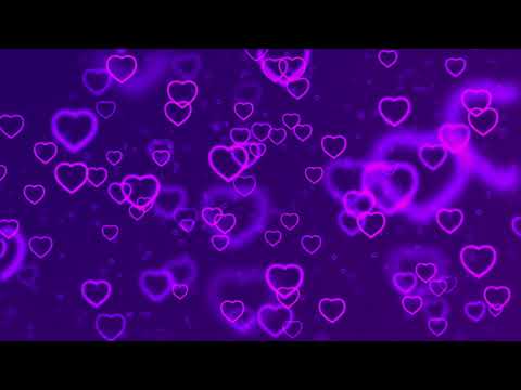 Two-hour relaxing screensaver with Valentine's day abstract background, flying hearts