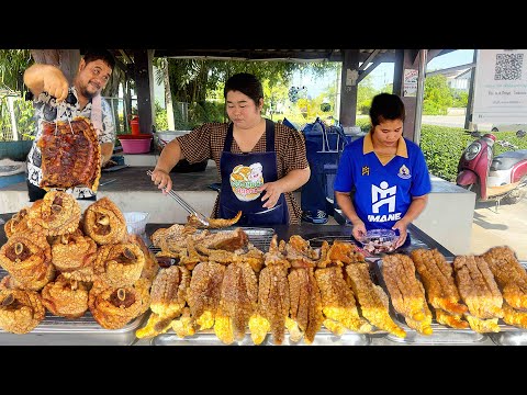 Sold Out Fast! Hidden Crispy Pig Tail & Belly Pork Recipe By Thai Family Chef | Thai Street Food