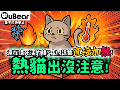 這隻貓到底冷還是熱？還是兩者皆是？薛丁格的熱貓：你以為熱會毀了量子效應？這隻熱貓不同意！｜量子熊 ✕ 龍騰文化｜#量子超級英雄 050