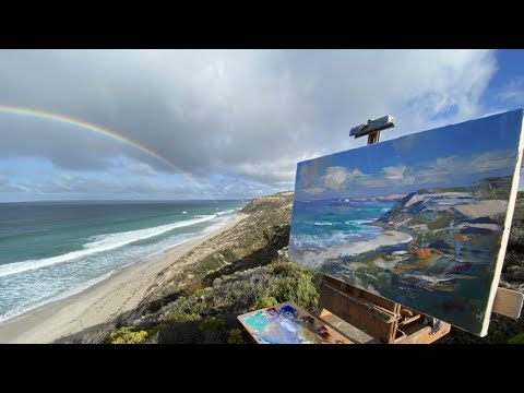 A Quick Plein Air Seascape - Between Sunshine, Showers and Squalls / Painting Light-Atmosphere-Mood!