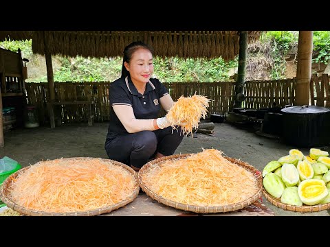 Harvesting papaya, how to make delicious papaya salad l Ly Thi Tam