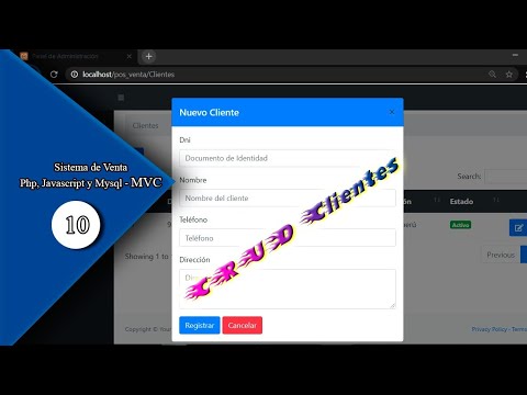 10._ Sistema de venta en PHP, Javascript y MySQL, Crud Clientes
