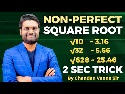 NON PERFECT SQUARE ROOT | 2 SEC TRICK 😯😯 BY CHANDAN VENNA | SUPER FAST TRICK IN ENGLISH |