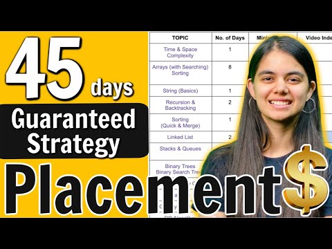 Placements : How to study in last 45 days |  Step by Step Roadmap