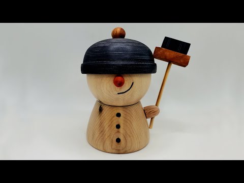 Woodturning | Snowman⛄